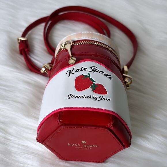 NWT Kate Spade Strawberry Dreams 3D Jam Crossbody/ Red-Gold - Picture 4 of 8